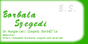 borbala szegedi business card